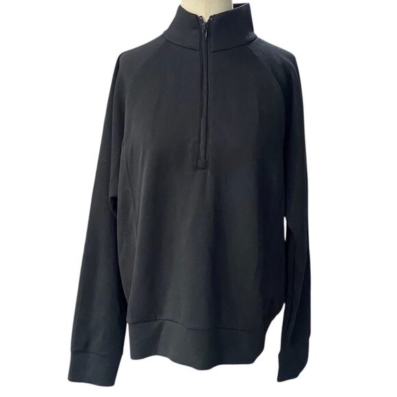 Vintage Havana Black 1/2 zip Pullover size large - Picture 1 of 8